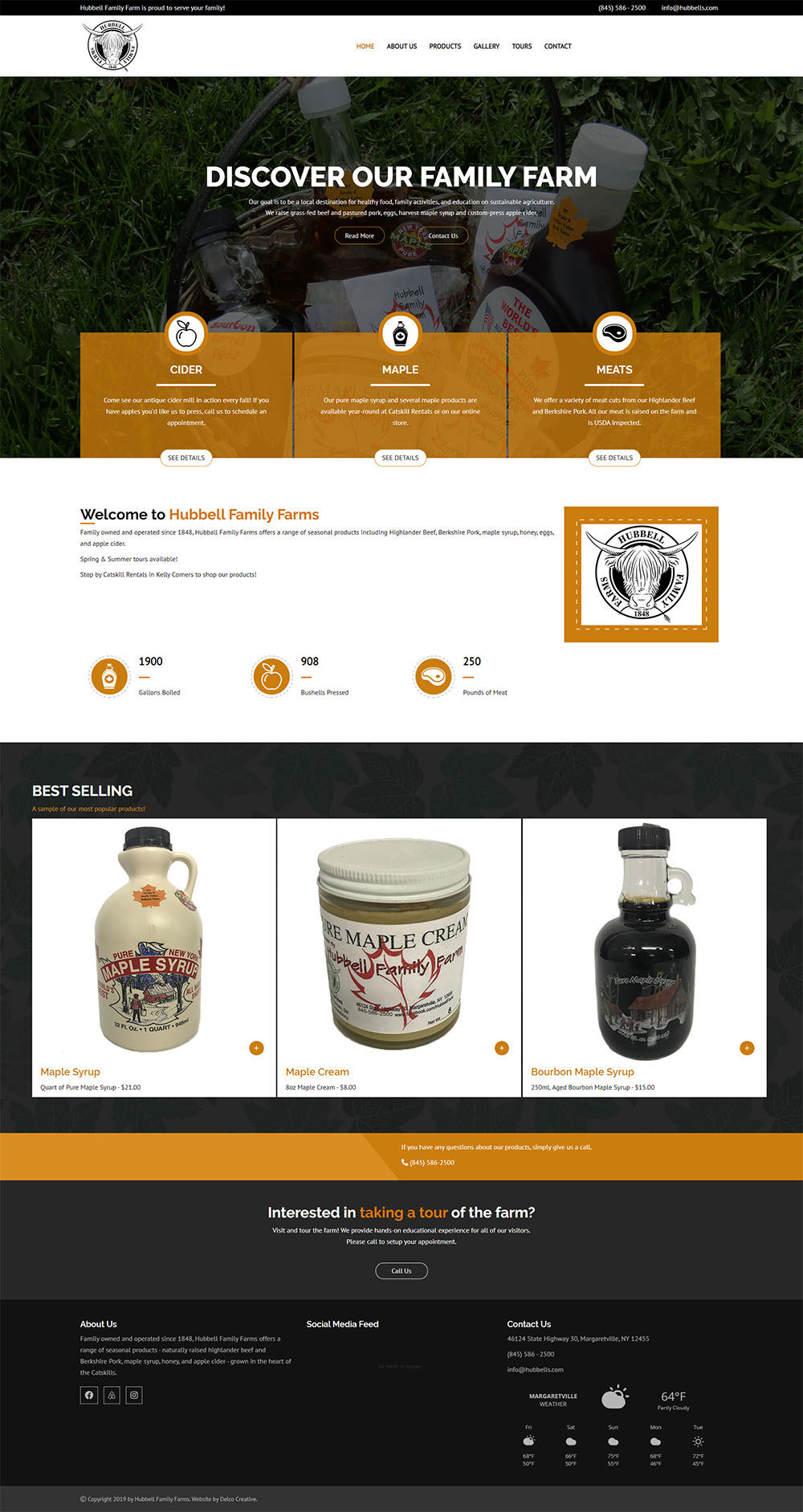 Hubbell Family Farms website