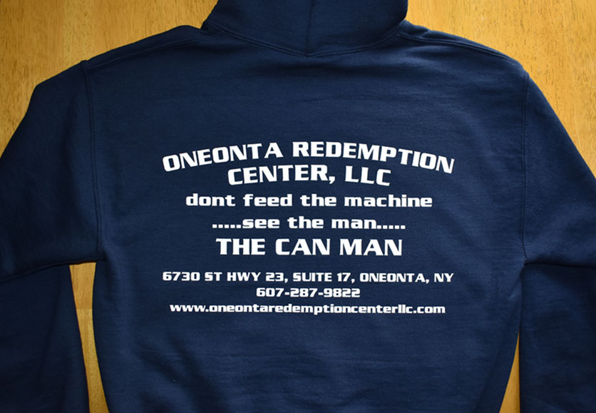 oneonta redemption center sweatshirt back