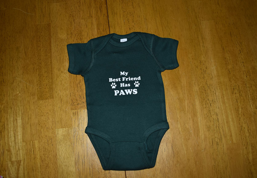 best friend has paws onesie