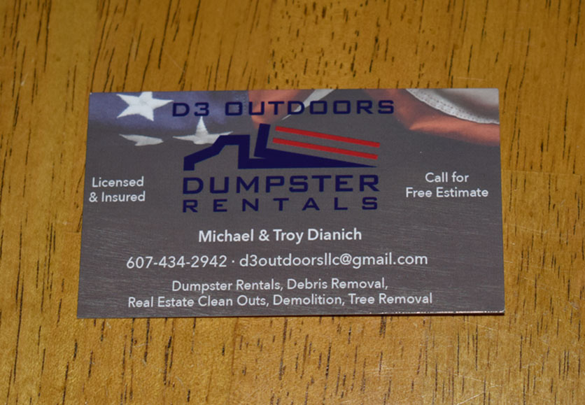 d3 outdoors business cards