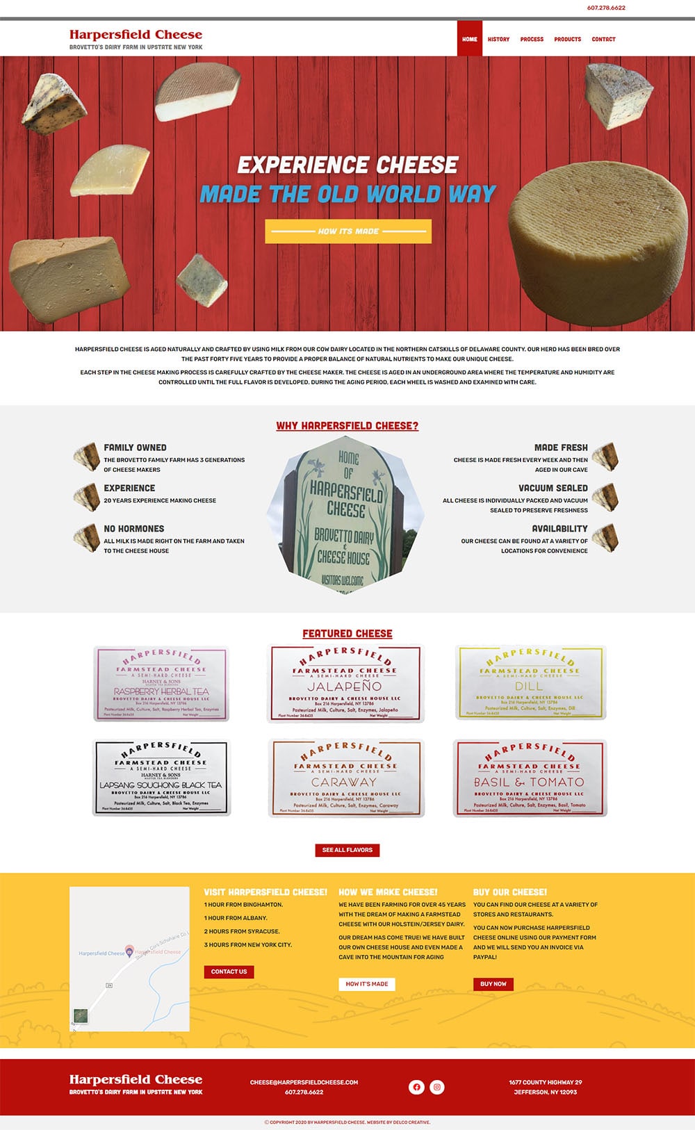 Harpersfield Cheese Website