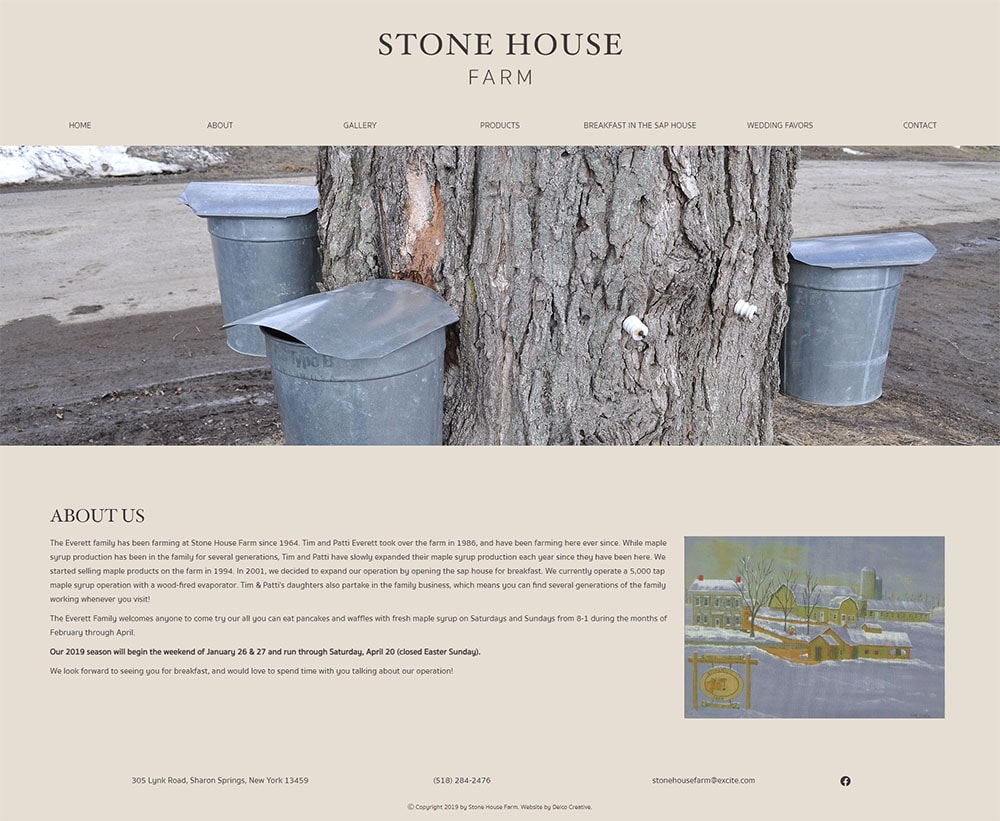 Stone House Farm website