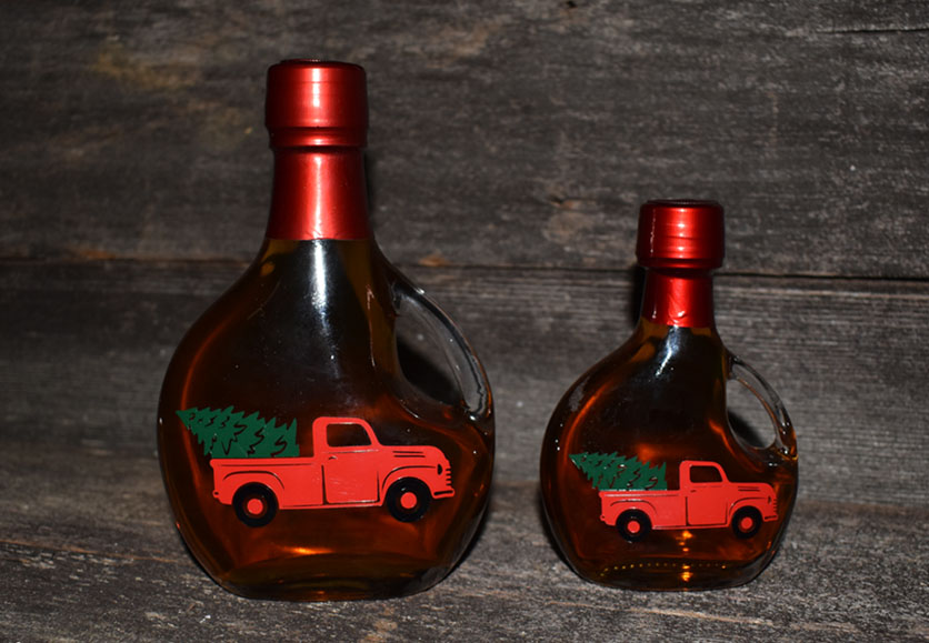 christmas truck syrup bottle