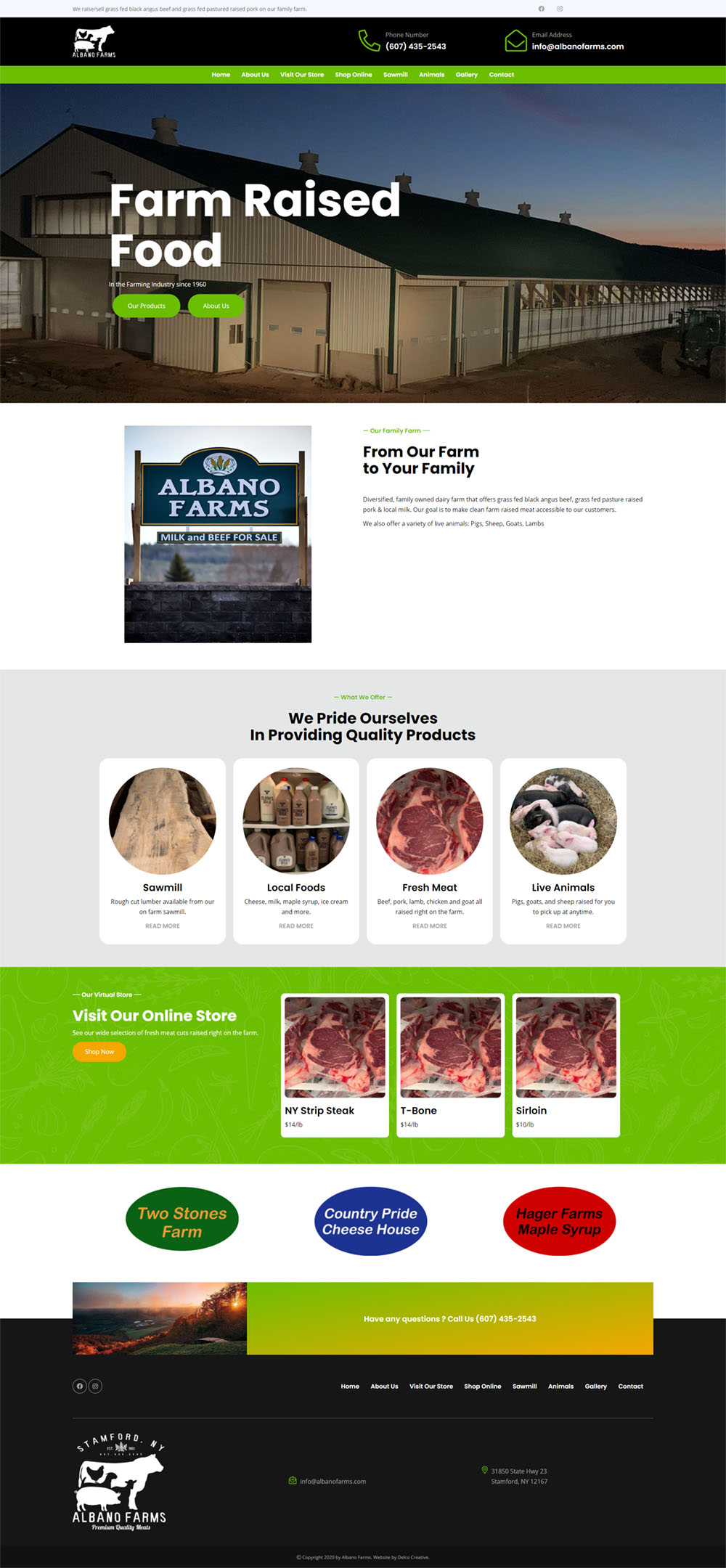 Albano Farms Website