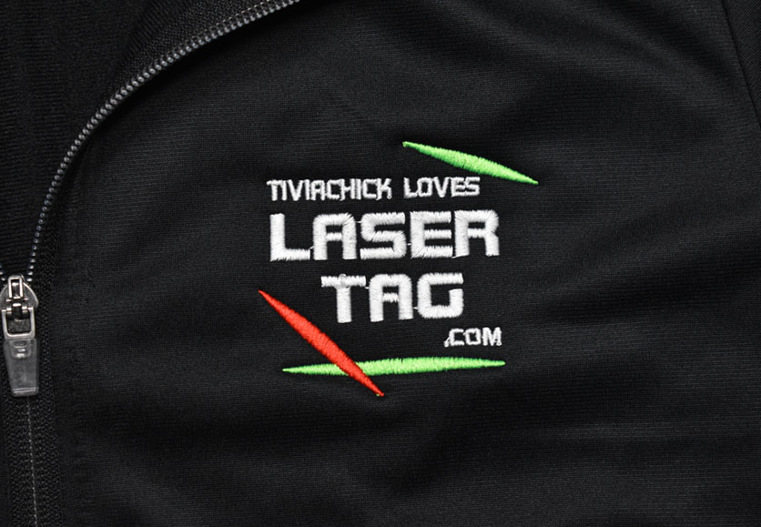 laser chick jacket closeup