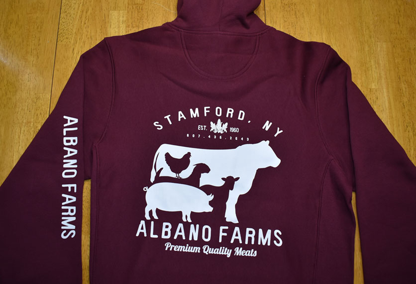 albano farms maroon back