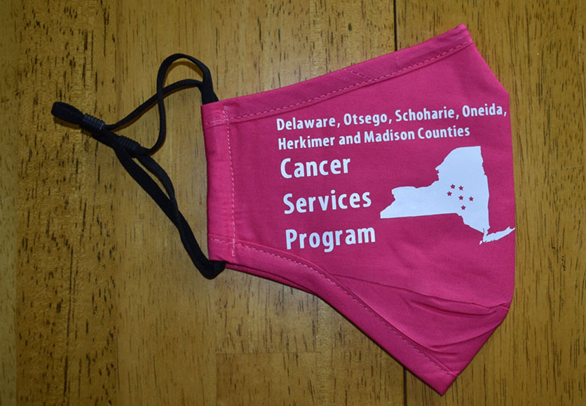 pink cancer services program mask