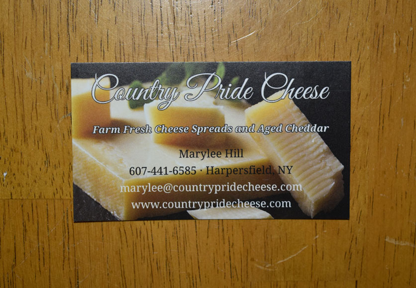 country pride cheese business cards