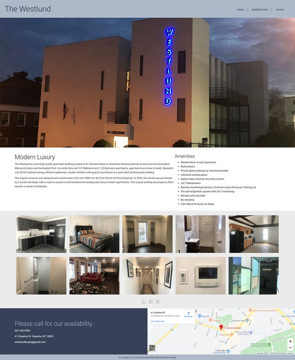 Westlund Apartments Website