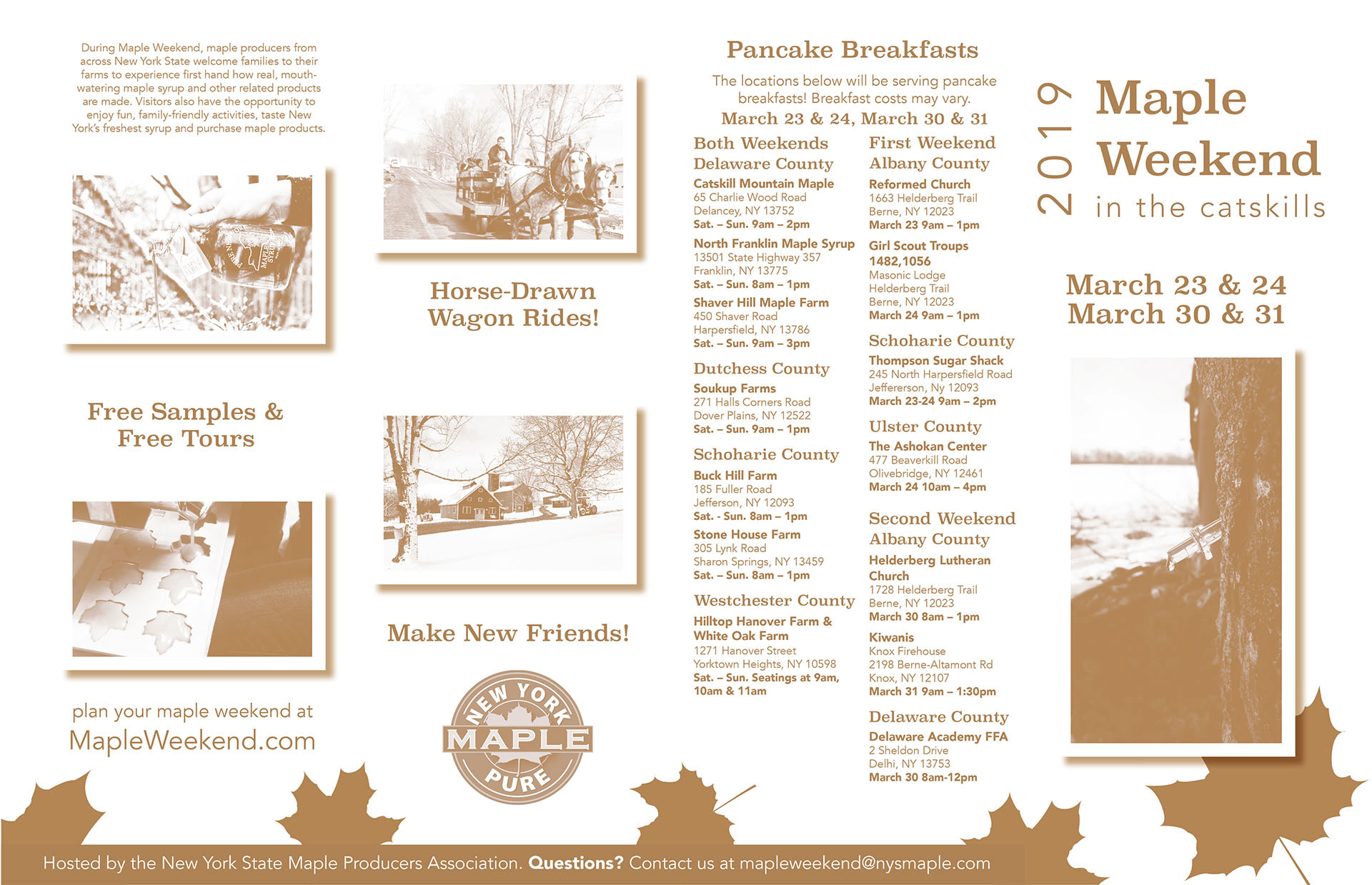 Catskill Region Maple Weekend Brochure