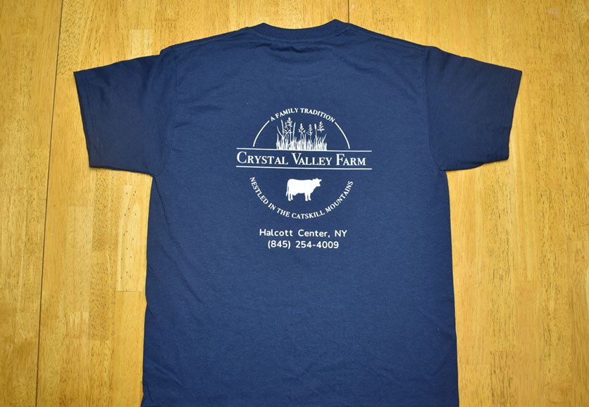 crystal valley tshirt navy back