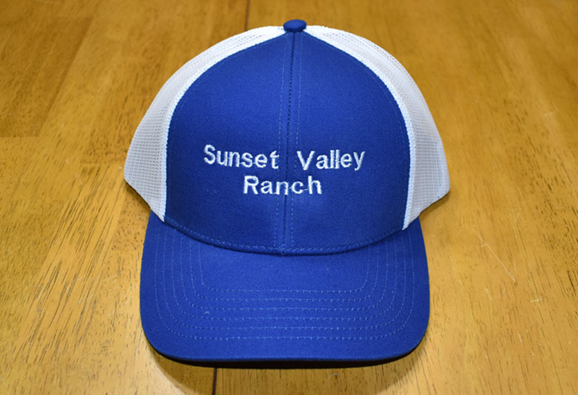 sunset valley ranch blue hat