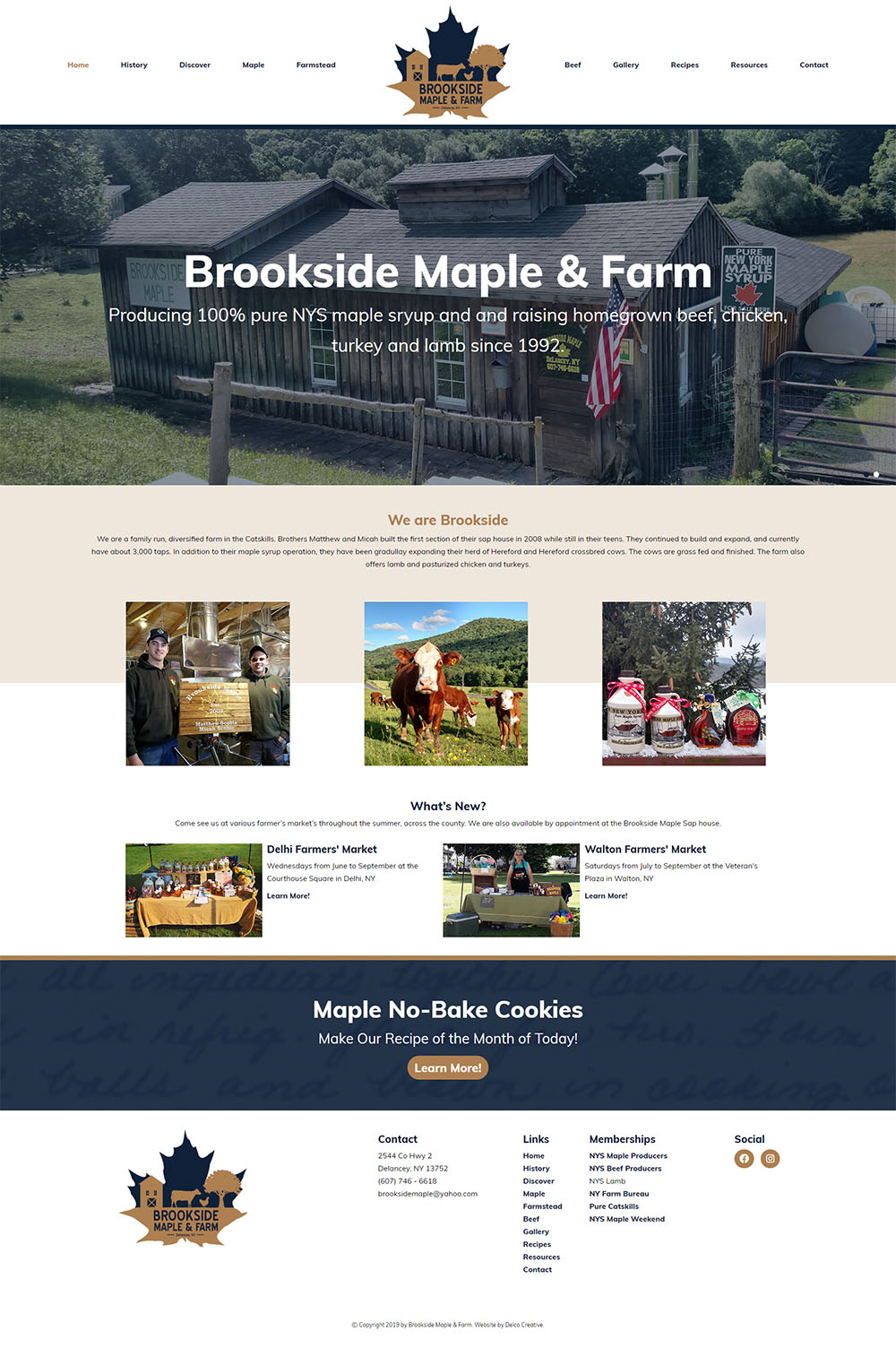 Brookside Maple & Farm website