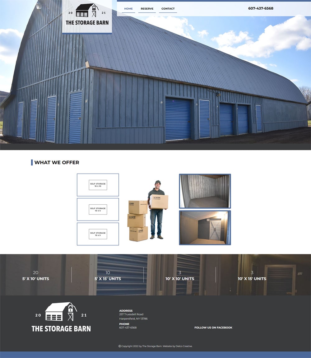 The Storage Barn Website