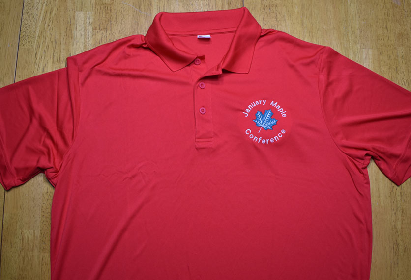 january maple conference red polo