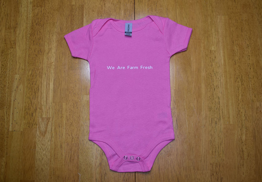 crystal valley pink onesie front